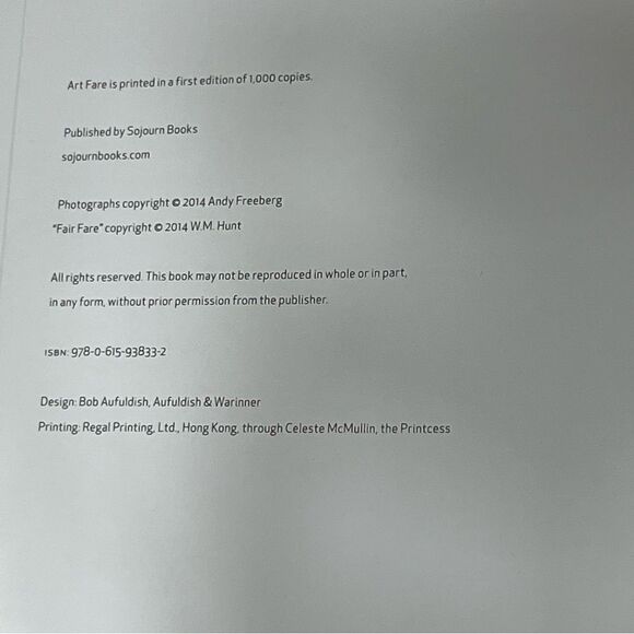 ART FARE by Andy Freeberg 1st Ed 1000 copies 2014 HC art gallery photography art - Picture 8 of 8